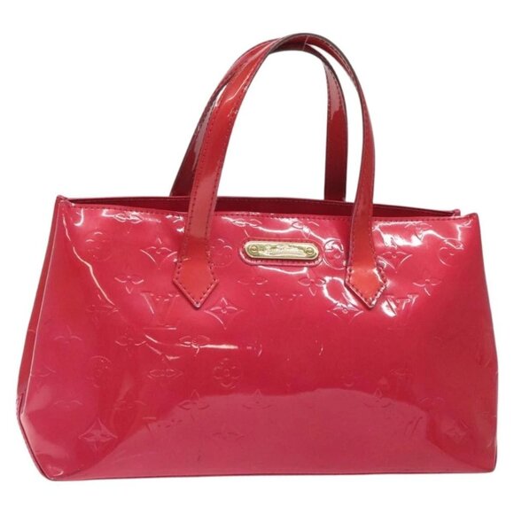 LOUIS VUITTON Monogram Vernis Wilshire PM Hand Bag Rose Pop M93643 Auth 129819 - Picture 1 of 16